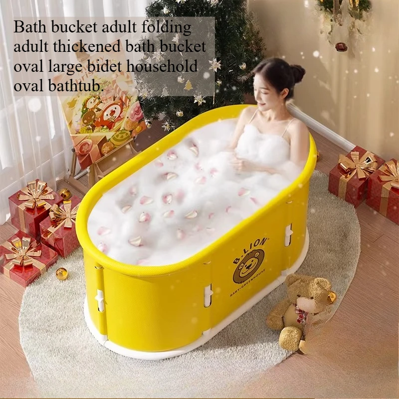 Sit Adults Foldable Bathtub Cold Home Hot Ground Foldable Bathtub Cute Foot Vasca Da Bagno Pieghevole Japanese Soaking Tub