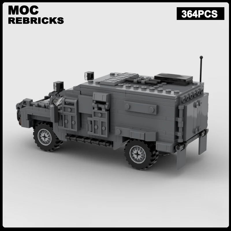 WW2 ทหาร Series ยุทธวิธี Humvee รถหุ้มเกราะ MOC Building Block DIY Assembly รุ่นอิฐของเล่นเด็กคริสต์มาสของขวัญ