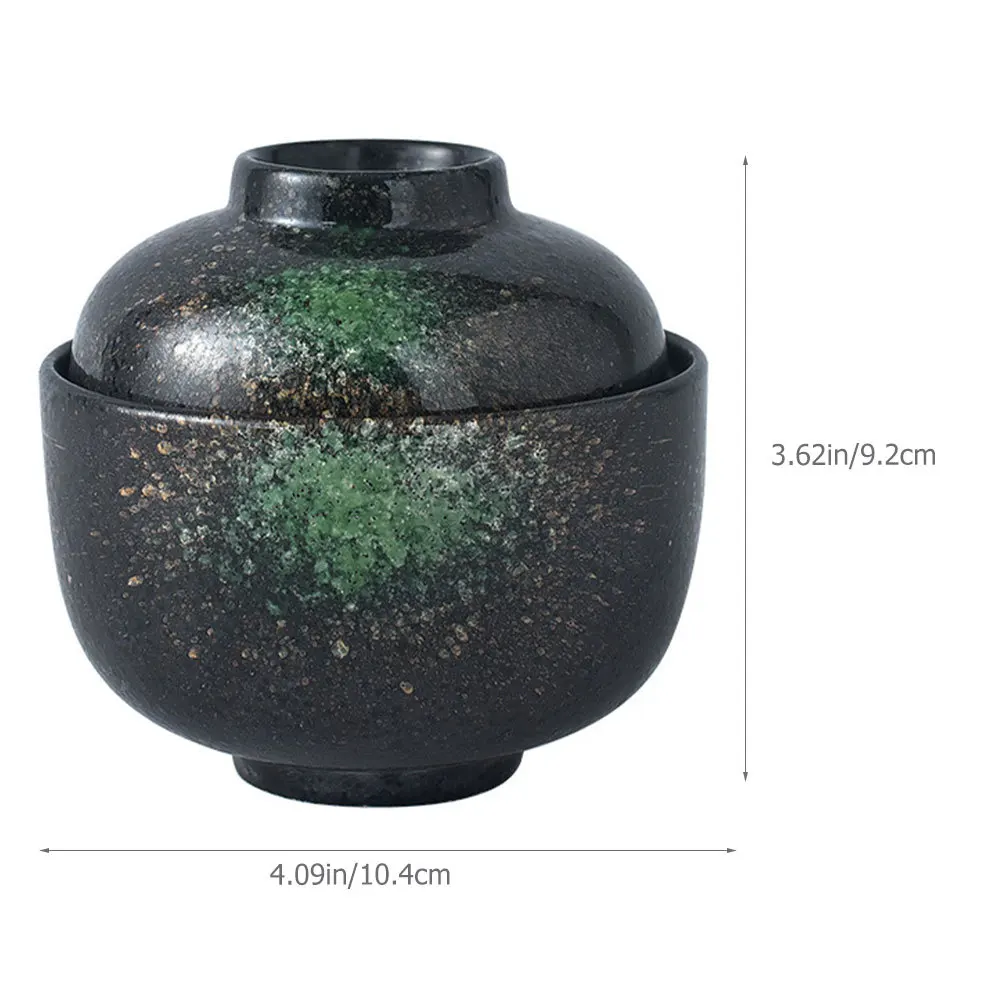 وعاء الحساء المنزلي الصغير وعاء الحلوى السيراميك النمط الياباني وعاء حساء المطبخ التصميم الكلاسيكي للأغذية #5