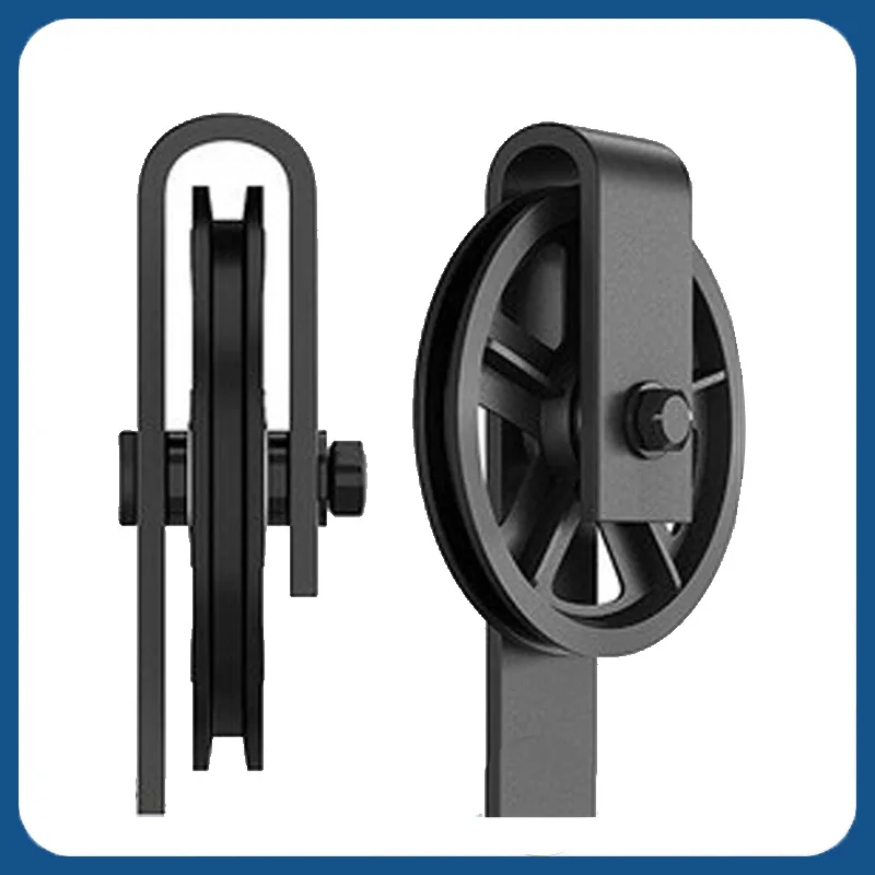 

Barn door track hanging rail, retro flat push sliding door hardware slide rail hanging rail Heavy duty sliding door accessories