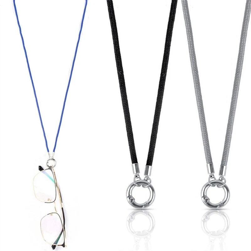 Hanging Neck Clip For Glasses Women Men Portable Sunglasses Rope Eyeglasses Lanyard Retro Protection Cover Fashion