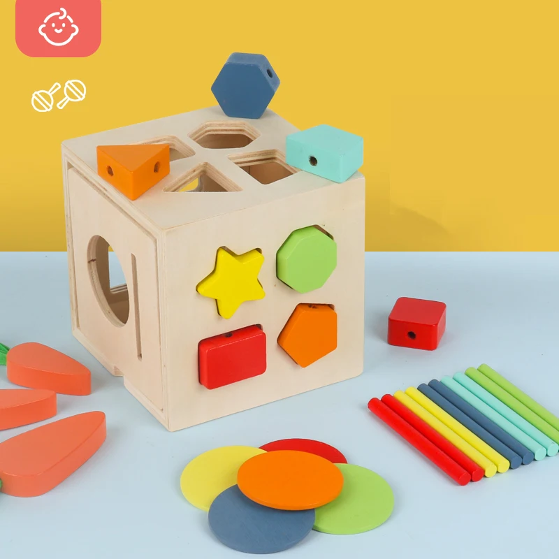 Montessori Educational Math Toy Kids Wooden Mini Circles Bead Wire Maze Roller Coaster Abacus Puzzle Toys For Kids Boy Girl Gift