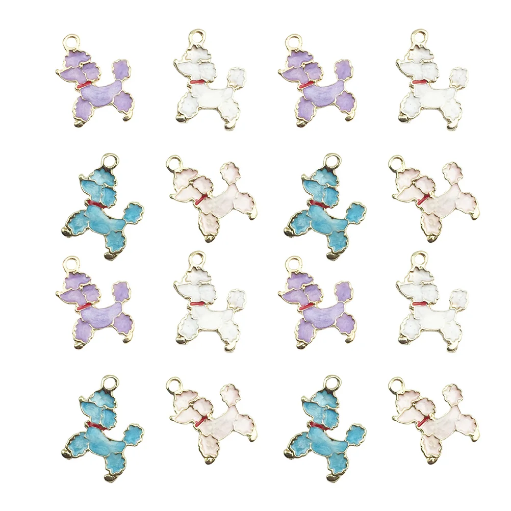 

40pcs DIY Poodle Hanging Pendants Oil Drip Pendants DIY Alloy Hanging Pendants DIY Jewelry Making Accessories for Bracelet Earri