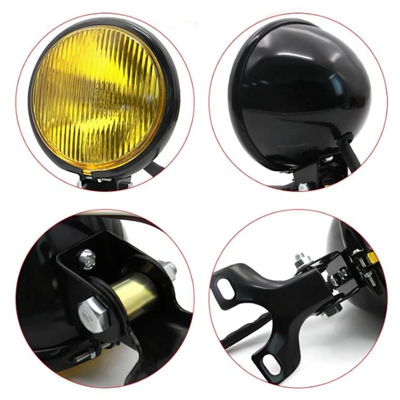 Faro delantero de 5 pulgadas para motocicleta, lámpara Retro, accesorios para motocicleta