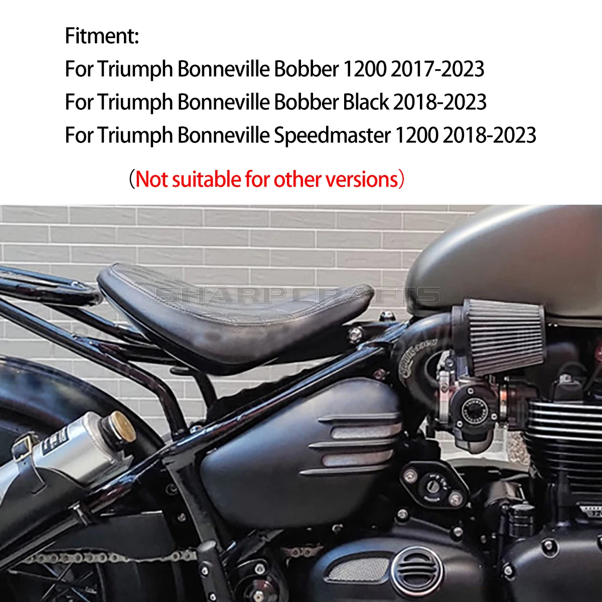 Motorcycle Frame Covers Side Fairing Battery Cover For TRIUMPH 1200 Bonneville Bobber Black Speedmaster 2017-2023