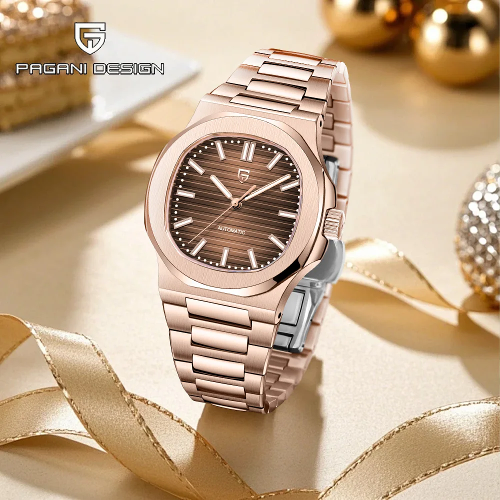 

2026 Pagani design Men's Watches Rose Gold ST6 mechanical Automatic Watch Men's Top Luxury Sapphire Stainless Steel 10BAR Watch