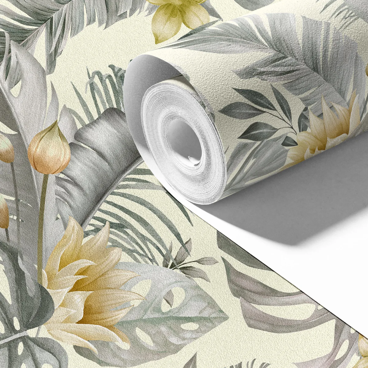 Peel & Stick Painéis de parede da floresta tropical - Arte de parede de plantas da selva para quarto/sala de estar, design de interiores moderno à prova d'água