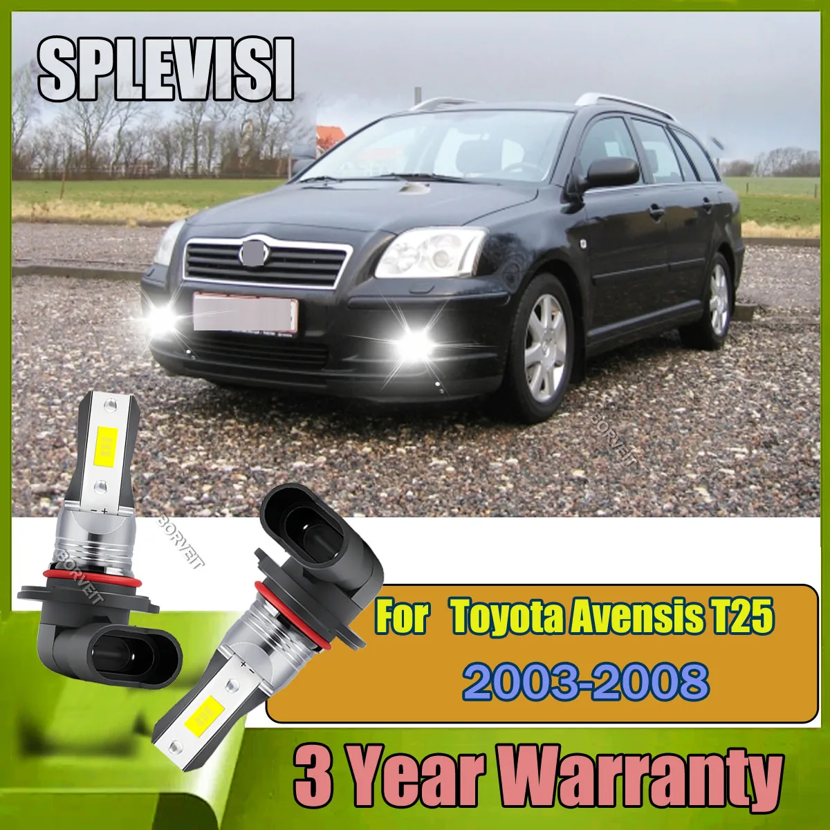 

9-16v 6000K Auto Fog Light Upgraded Car Bulbs -High-Quality Materials For Toyota Avensis T25 2003 2004 2005 2006 2007 2008