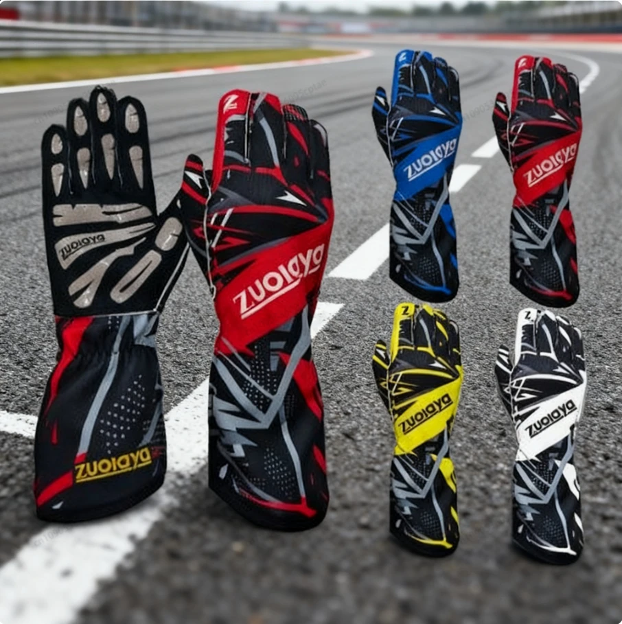 

Long Karting Racing Gloves Breathable Motorcycle Motocross Gloves Silicone Non-Slip Auto Car Go Kart Race Gloves