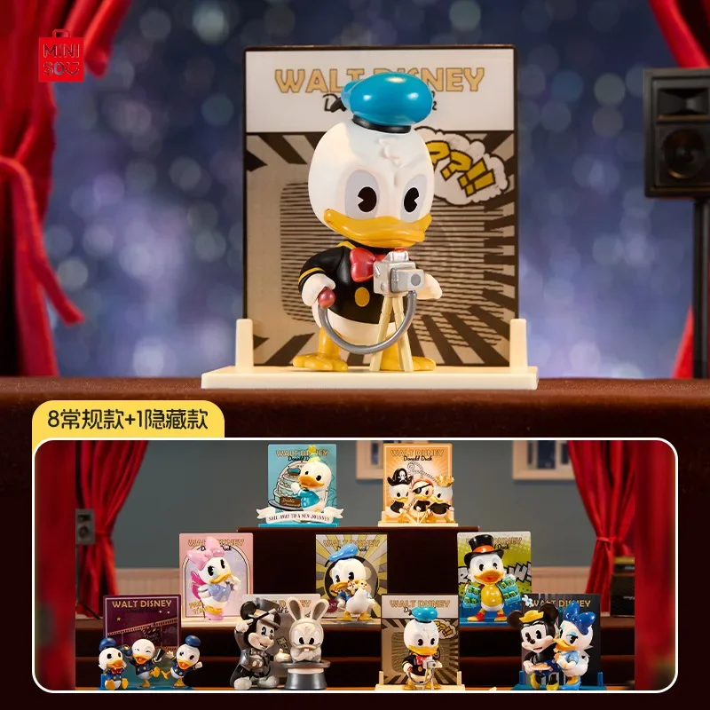 

DIsney Donald Duck Anime Figure 90th Anniversary Ver Blind Box Toys Disney Minnie Donald Duck Figurine Model Doll Toys Kids Gift