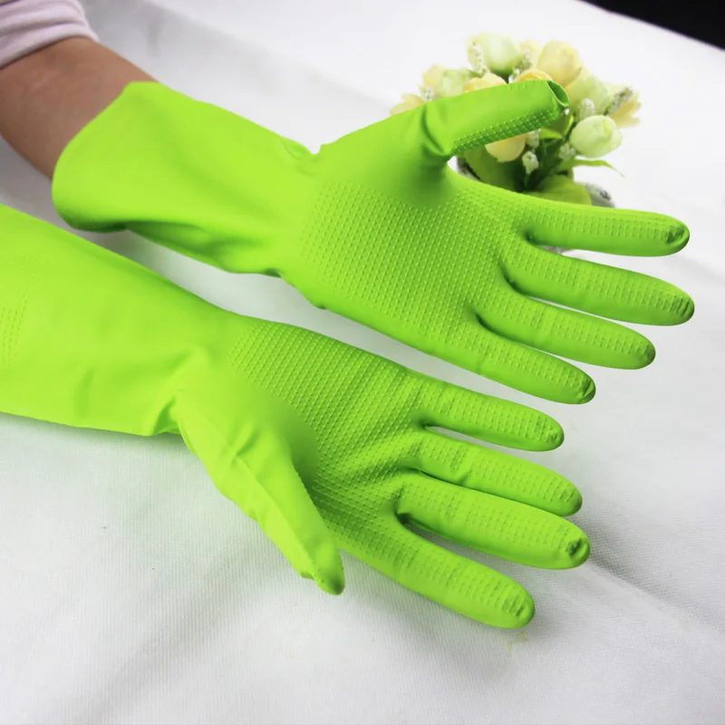Kitchen Tool Waterproof Dishwashing Cleaning Dish Washing for Household Scrubbe Repeatable  Nitrile Rubber Gloves
