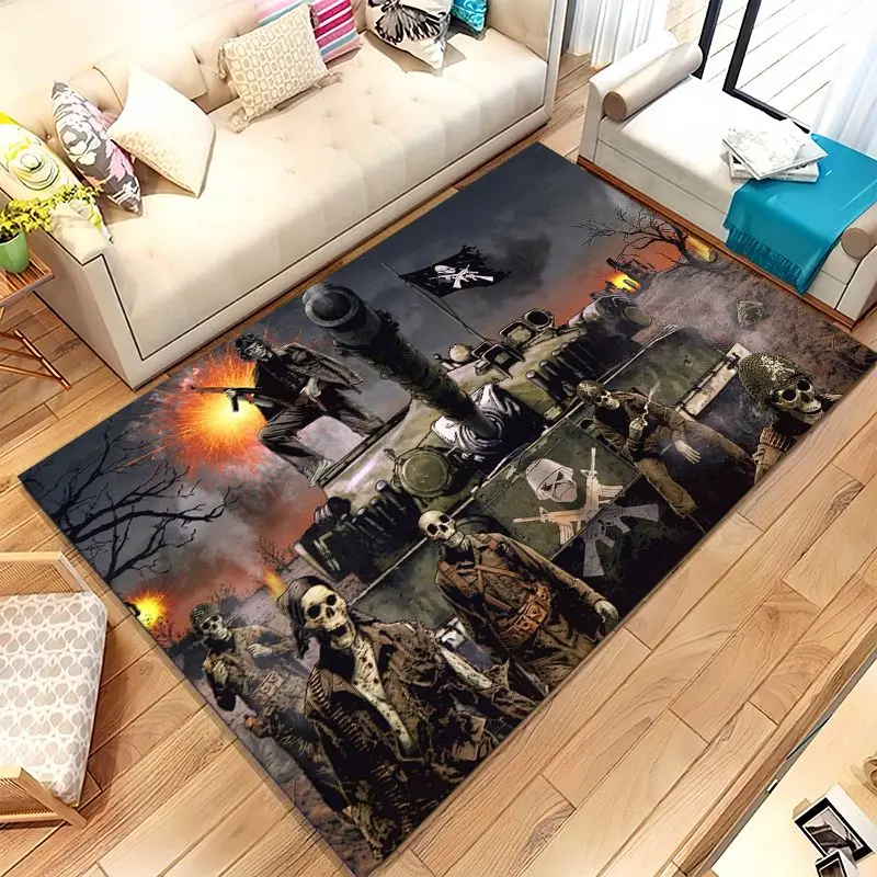 Eddie I-Iron M-Maiden Cartoon Sign Soft Non-Slip Large Area Rug for Living Room,Bedroom Playroom Carpet Mat for Sofa,Home Decor