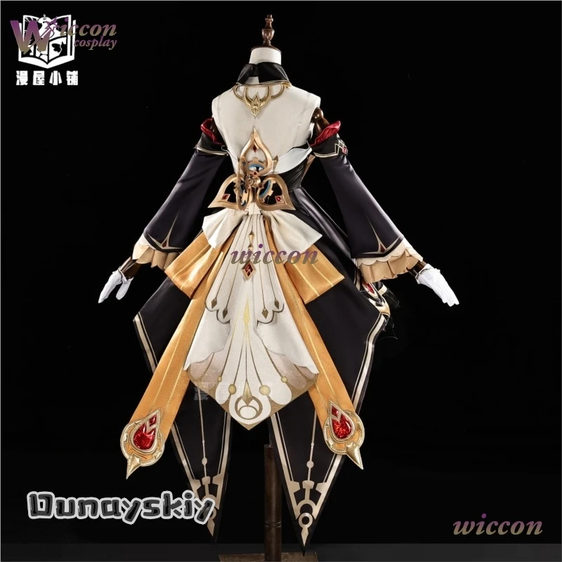 جينشين إمباكت ساندرون أزياء تنكرية شعر مستعار ماريونيت فستان موحد أحذية أحد عشر فاتوي هاربينجرز للهالوين {آنا تشانغ على الإنترنت}