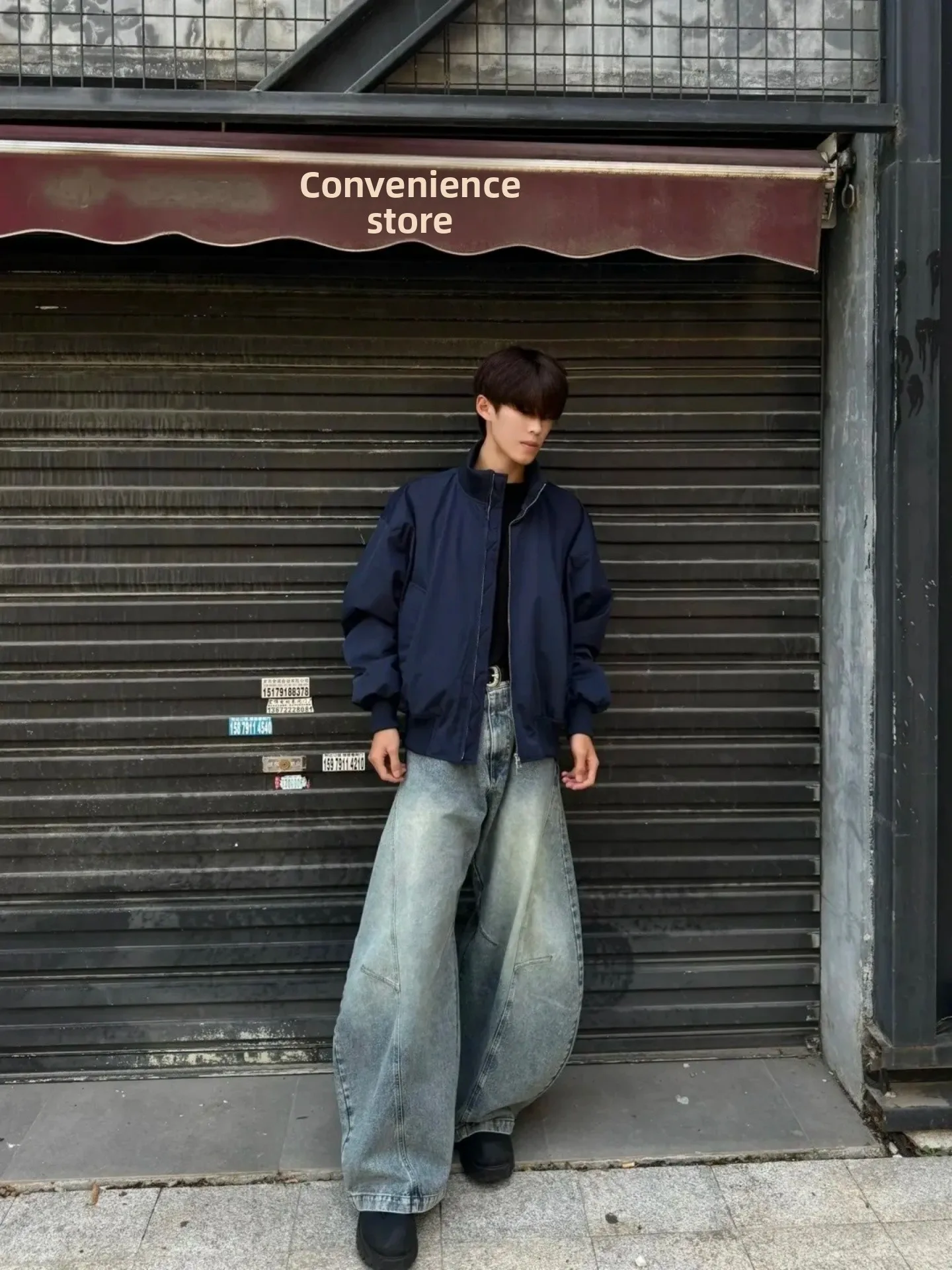 

Мужская куртка-бомбер премиум-класса с утепленным воротником-стойкой, осенне-зимняя, теплая, из полиэстера и хлопка