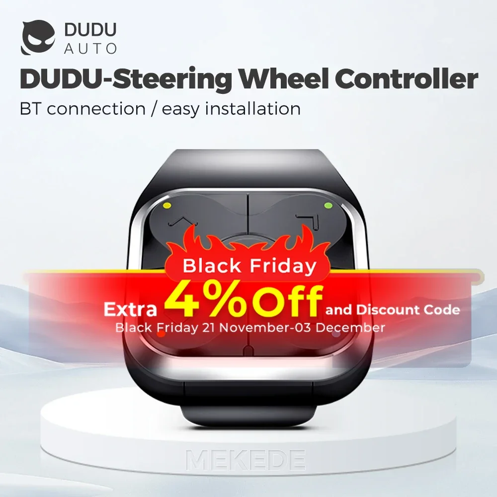 DUDUAUTO Wireless Car Steering Wheel Controller Button for Android Car Radio Multimedia Navigation Remote Control BT Connect