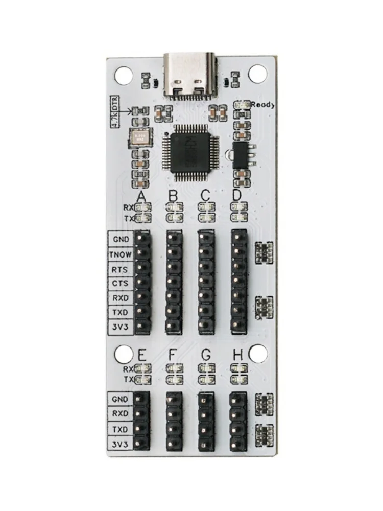 USB to 8-way TTL serial port module CH348 controls Type-C interface independently