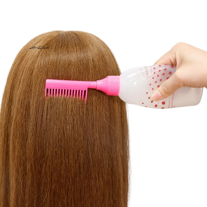Scalp Potion Oil Applicator Bottle Comb, Hairdressing Shampoo Bottle, Hair Dye, Refillable Hair Coloring, Styling Tools