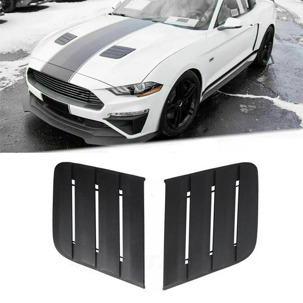 

For Ford MUSTANG GT & Ecoboost 2018 2019 2020 2021+ Front Bonnet Vents Hoods Air Flow Intake Scoop Cover Hood Side Vent Modified