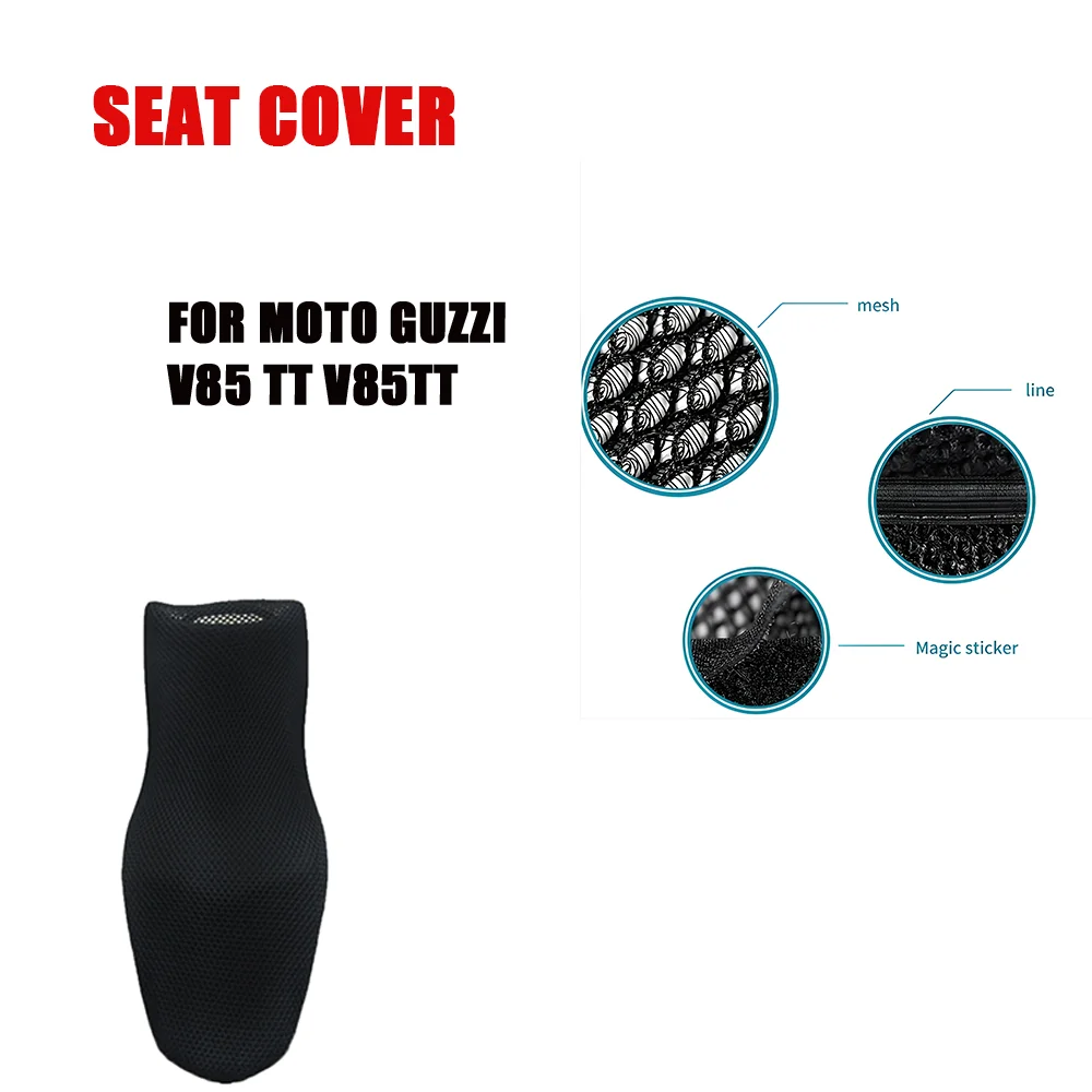 

For Moto Guzzi V85TT 2019-2021 motorcycle Accessories Seat Cushion Cover Anti-Slip Mesh Fabric Protector