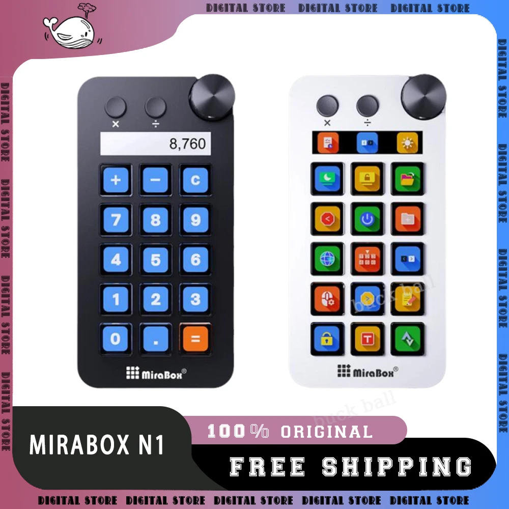 Mirabox N1 Stream Deck Visual Macro Keyboard 15Keys LCD Button Live Content Creation Controller Stream Dock With Screen Custom