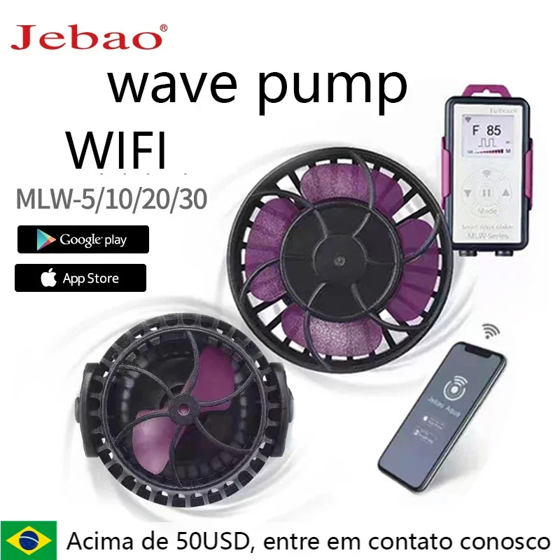 New Jebao Marine Aquarium Wireless Wave Maker MLW-5 SLW SW ALW Wave Pump with WiFi LCD Display Controller wave pump Coral