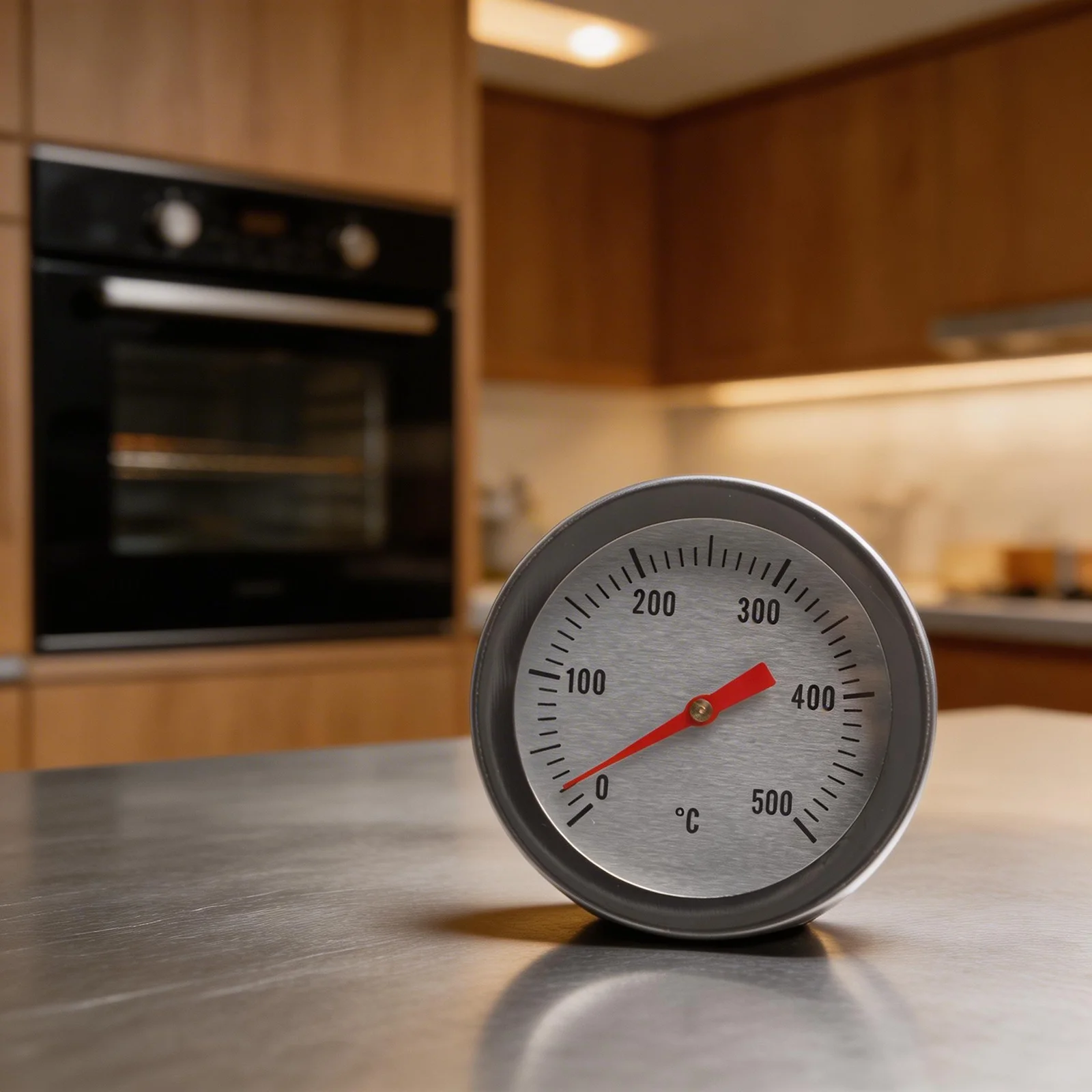 Stainless Steel Bimetallic Thermometer for BBQ Oven Thermometer 0 to 500 for celsius Large Display Temperature Gauge