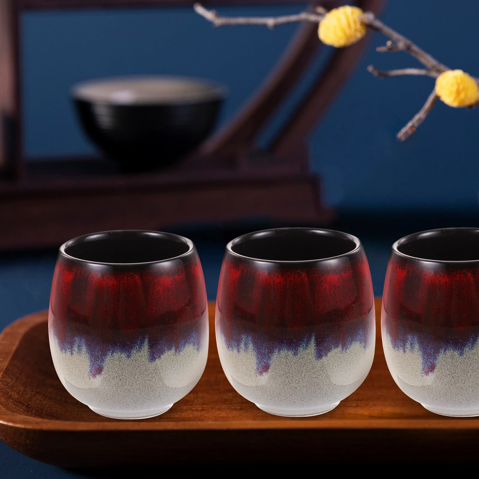 

Ceramic Tea Cup Smooth Touching Feeling Exquisite Teacup Japanese Style Teaware Compact Size Tea Supply Teacup