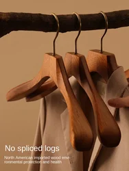 Clothes Hanger Vintage Solid Wood Material Combination Wardrobe Multi-Functional Storage Adult Household Pants Widened Non-Slip