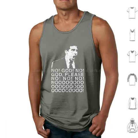 Nooooooooooo! Tank Tops Vest Sleeveless The Office Office Dwight Schrute Jim Halpert Pam Beesly Steve Carell Michael Dunder
