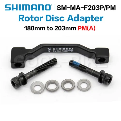 Imagen 2 del producto Adaptador de freno de disco SHIMANO PM A soporte de freno de disco de pilar para Rotor de 180mm 203mm RT86 RT81 RT56 shimano F180P/P2 F203P/PM R160D