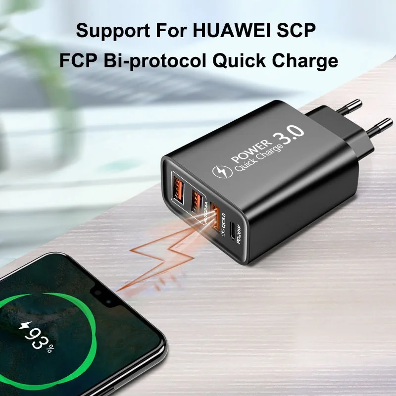 

USB Type C Charger 12W PD Charger QC 3.0 Quick Charge For Samsung Xiaomi Huawei For iOS Devices USB Type C Charger