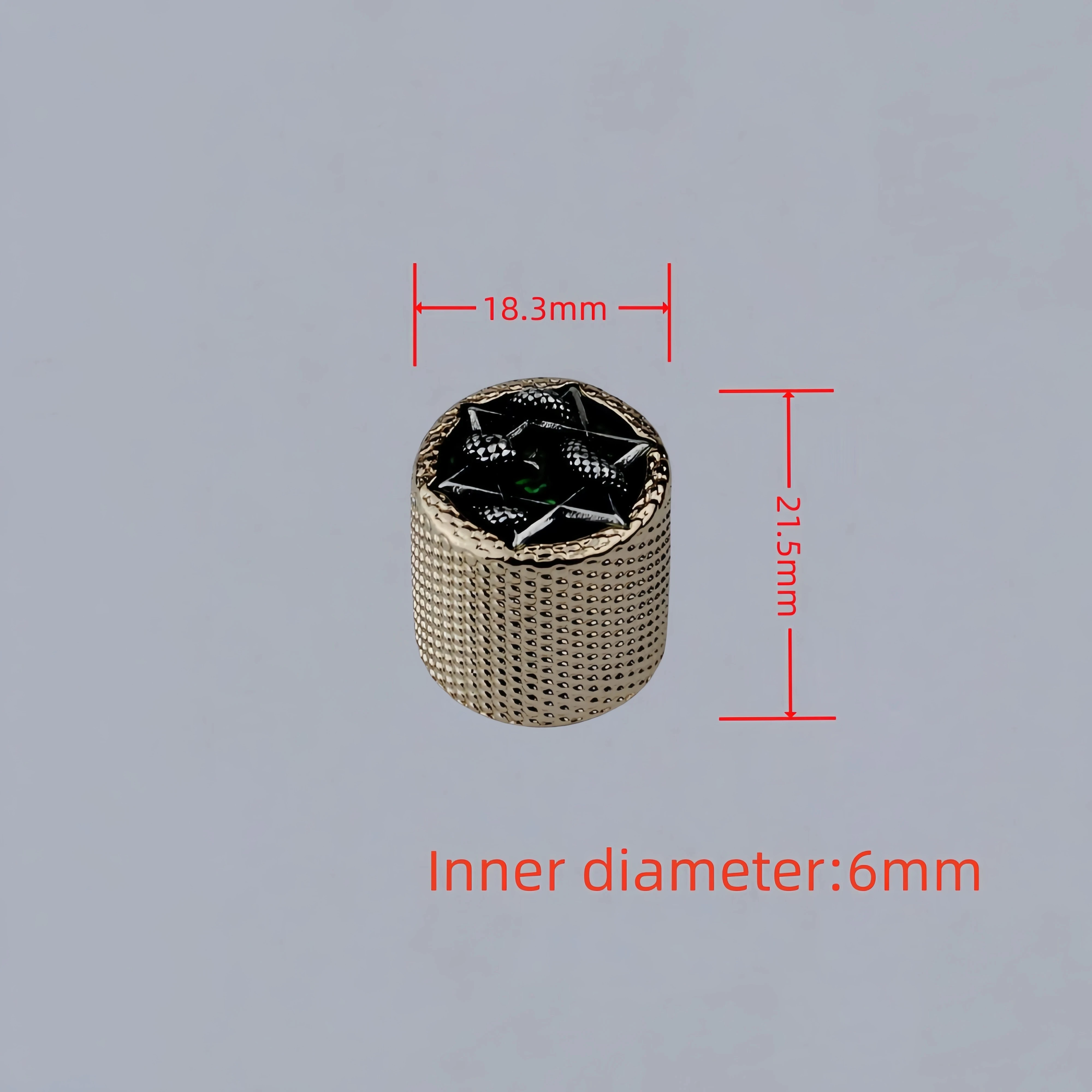 Potentiometer-Bedienknöpfe für E-Gitarre, Bass, Messing, Serpentinen-Stil – Detail 1