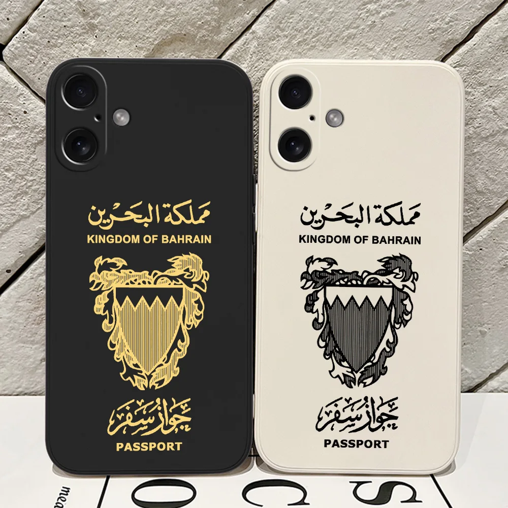 Bahrain Passport Phone Case for iPhone 16 15 14 13 12 11 Pro Max Mini X XR XSMax 8 7 6 6S Plus Soft Silicone Back Cover