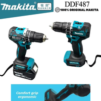Original Makita DDF487 Cordless Driver Drill Brushless Electric Impact Screwdriver Rechargeable Power Tool 18V With battery