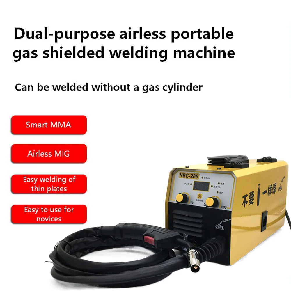 Gasless MIG Welders Arc Welding Machine 2 In 1 3500W 285A 50CM/MIN Semi-automatic Wire Feed Welding DC Inverter Welder Machine