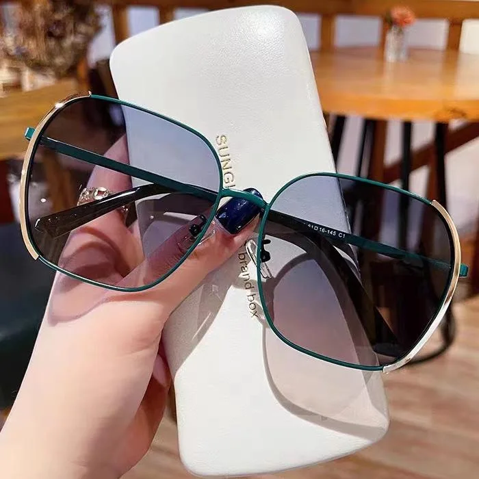 

Metal Sunglasses Large Frame Glasses Popular Hot Selling Sun Men Women Sports Summer T158