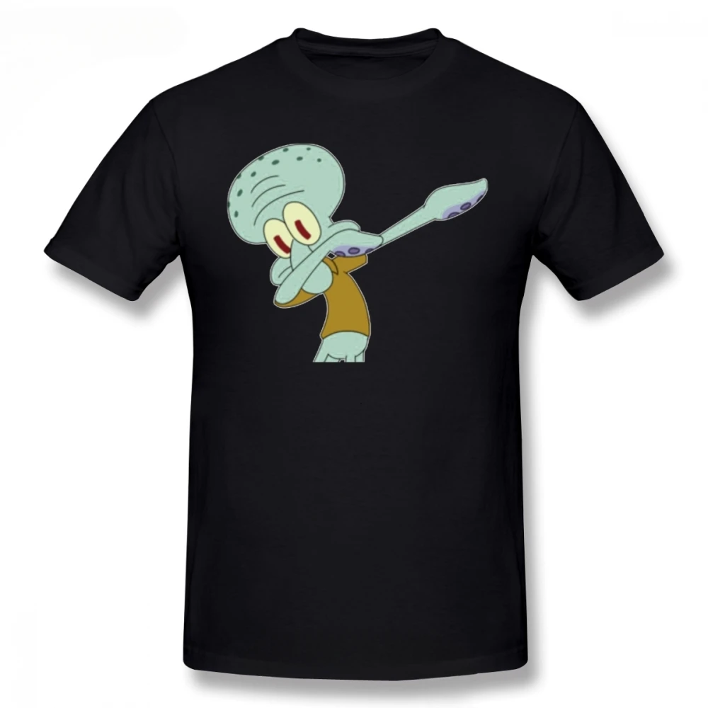 Arrival fashion heavyweight Squidward T-shirt Squidward DAB 100 cotton short sleeve T-shirt XXX beautiful beach Top Men's print