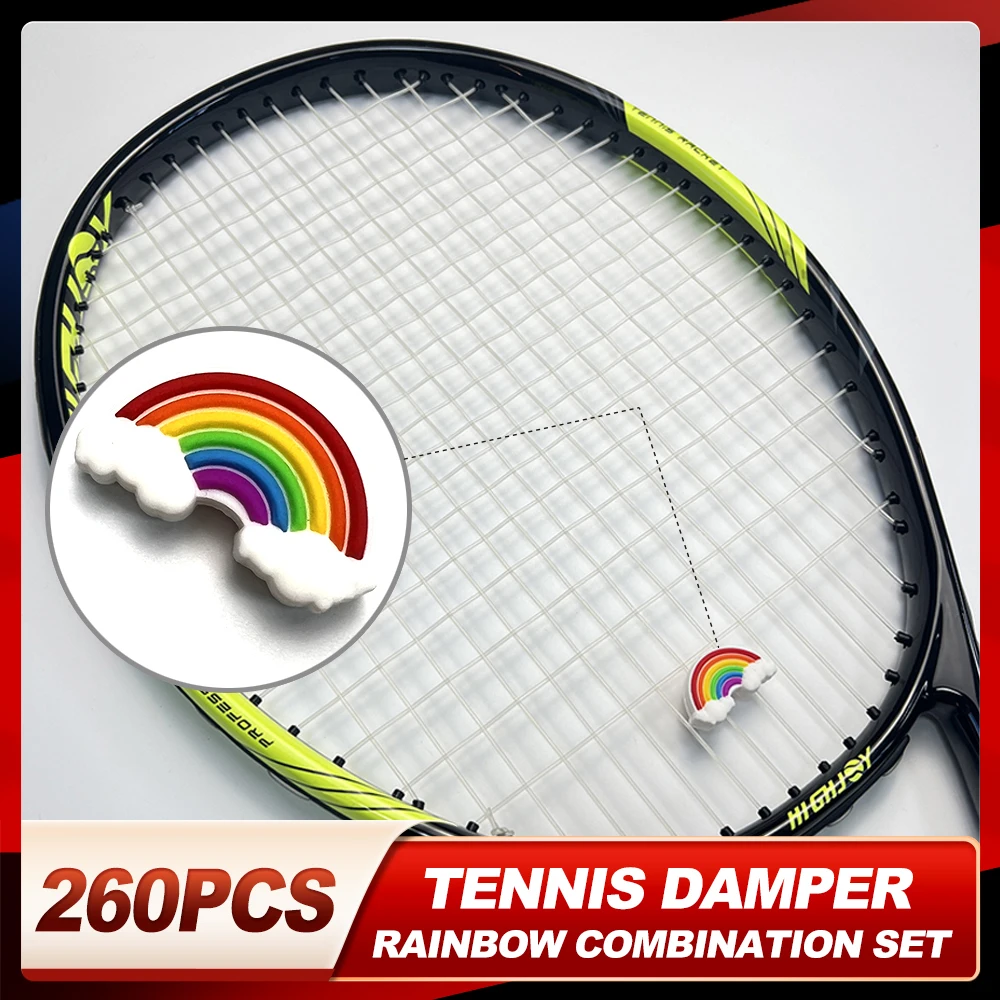 

260Pcs/Lot Tennis Damper/Rainbow/Bird/New York Style Combination Set/8 Kinds of Tennis Racket Shock Absorbers