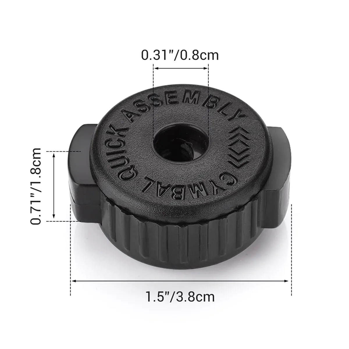 

10PCS Placstic Cymbal Mates, Quick Release Cymbal Nut & Cymbal Mate for 8mm Threaded Cymbal Stands