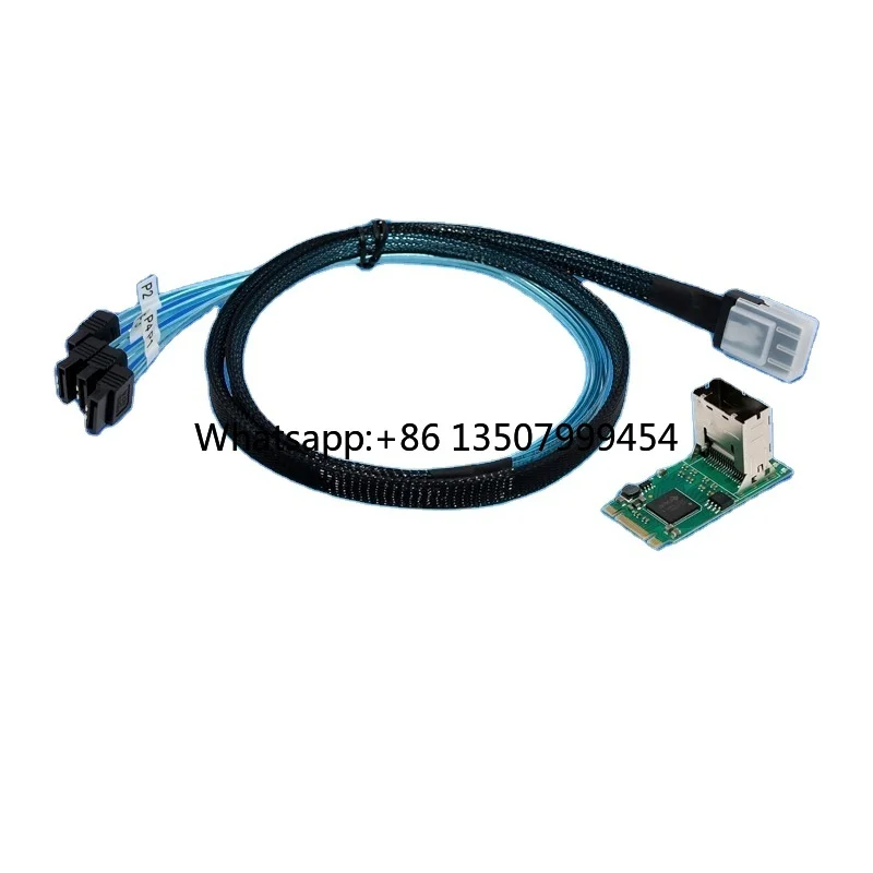 

M.2 B+M ST557 SM-SAM585A-4T SAS to 4 SATA 6Gb/s Internal Industrial Control Storage Converter in Stock