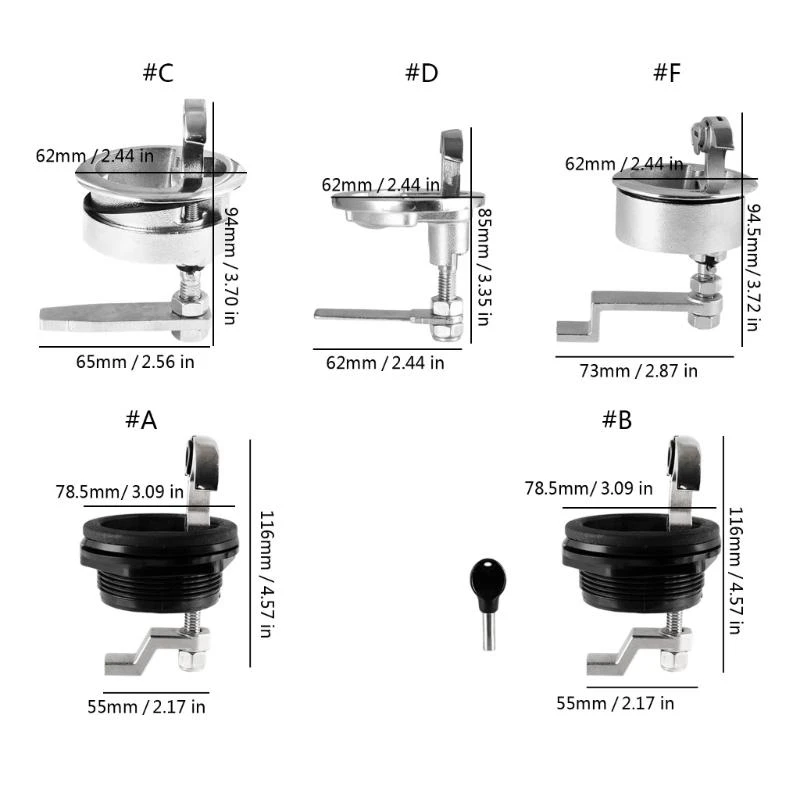 T Xử lý các chốt phổ quát với các phụ kiện thuyền bù offset