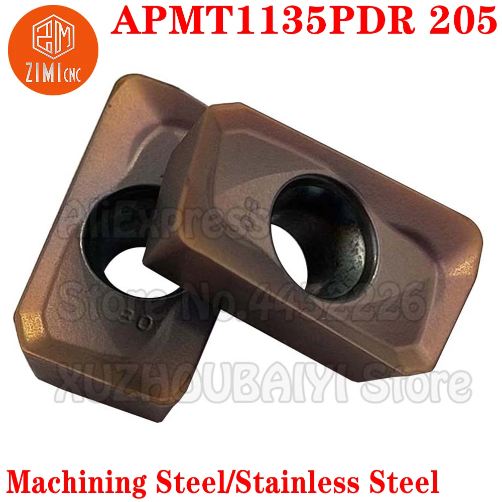 APMT1135PDR 205 APMT1135 PDR 205 Carbide Milling Inserts Turning Inserts APMT 1135 CNC Metal Lathe Indexable Milling Cutter Tool