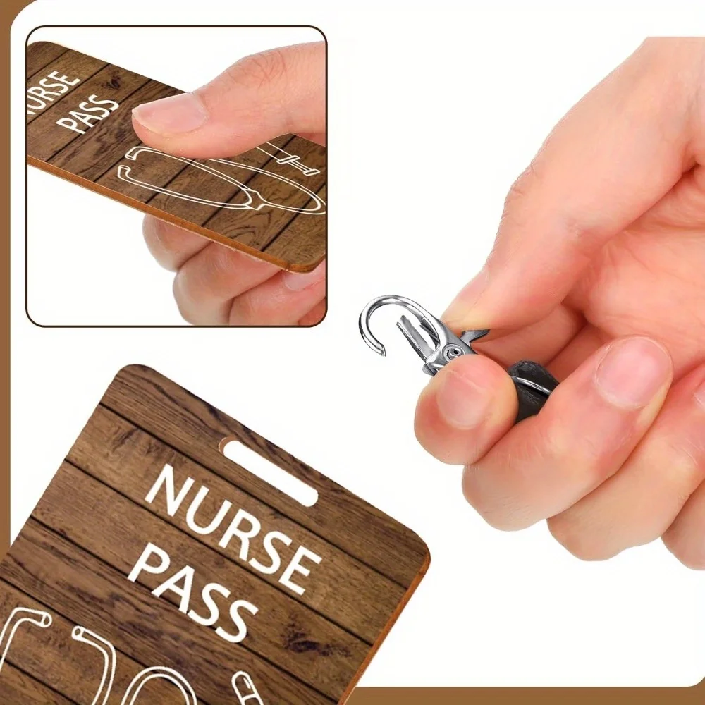 6 Sets Hall Pass Lanyards, Restroom Library Office Nurse Station School Passes, Teacher Supply Gift view 5