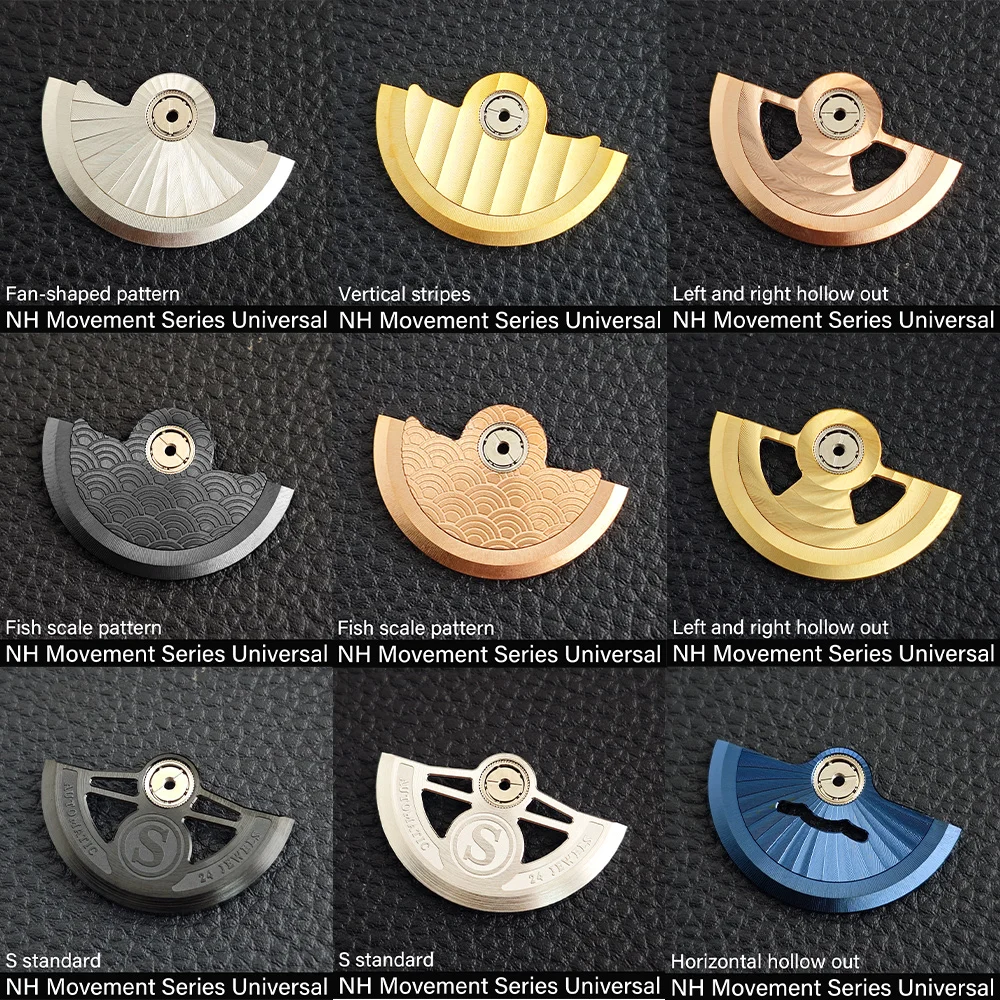 Mechanical Automatic Movement Rotors 6 Styles Fits NH35/NH36/NH38/NH70/NH72/7S26 Movement Replace Compatible Parts