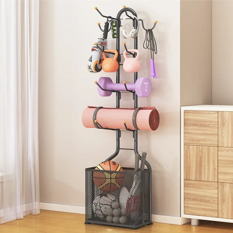 Versatile Sports Equipment Storage Rack  Basketball and Football Organizer, Multifunctional Yoga Mat Storage, Home Organizer