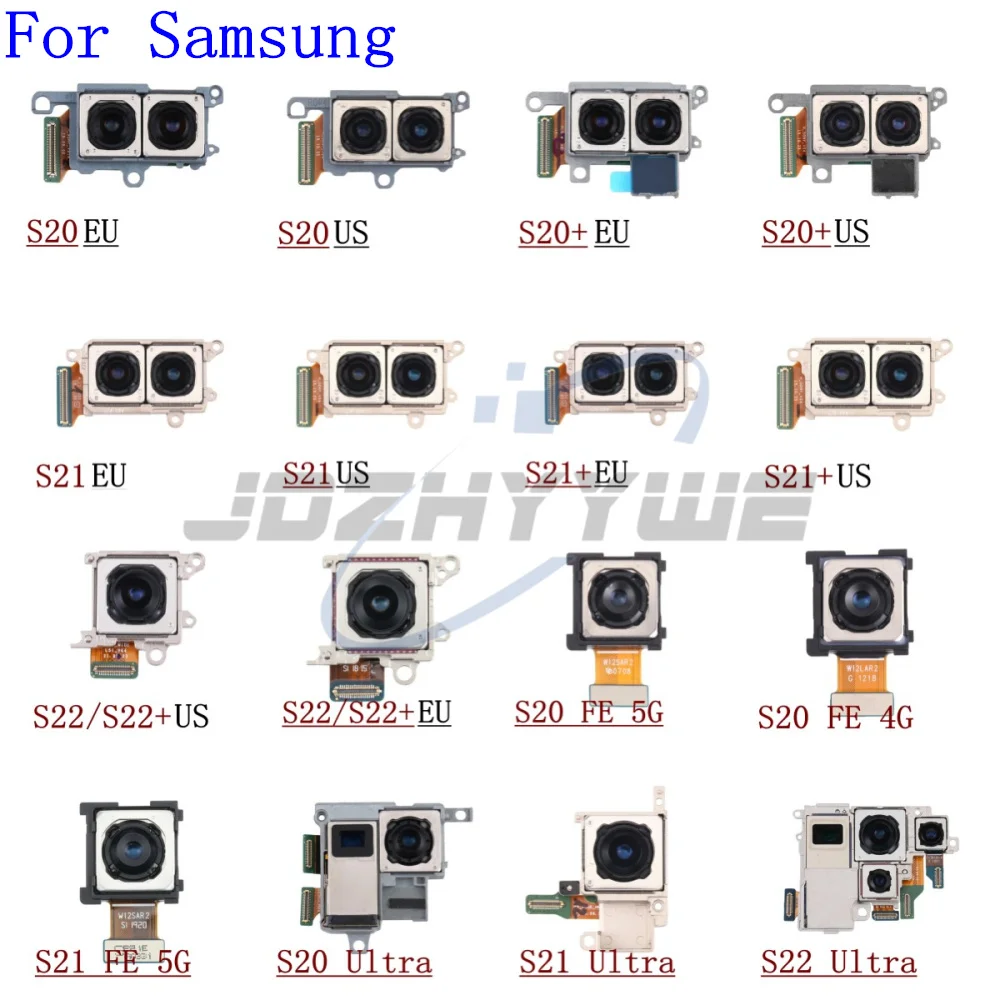 Rear Camera For Samsung Galaxy S20+ S21+ S22+ Plus Ultra FE 5G Facing Selfie Big Back Main Camera Module Flex Cable Parts