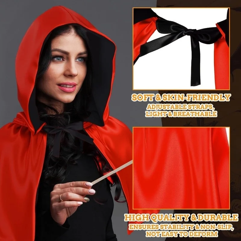 زي أداء المسرح التأثيري للهالوين مع غطاء محرك السيارة awl أحمر صغير أحمر ركوب هود ملابس خارجية جديدة Sle ملابس نسائية عرقية