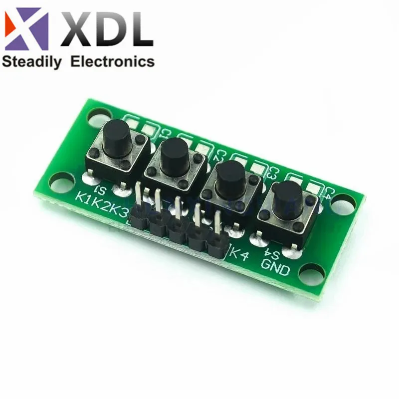 DIY Kit 1x4 4 Independent Key Button Keypad Keyboard Module Mcu for Arduino Student Class Design Graduation Project Experiment