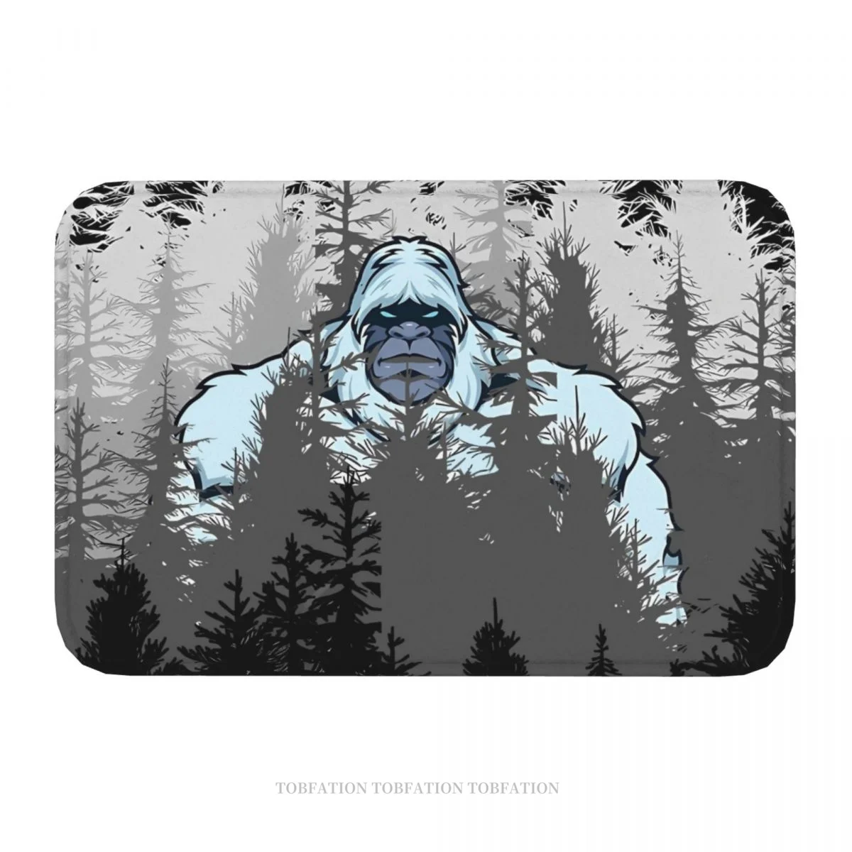 Bigfoot Sasquatch Bathroom Mat Halloween Costume Doormat Flannel Carpet Outdoor Rug Home Decor