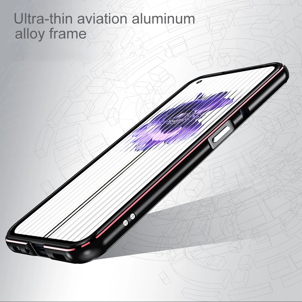 Luxury For Nothing Phone 1 Case 2 One Aluminum Metal Bumper Frame Slim Cover Skin Protective Phone Funda +Carmera Lens Protector — zdjęcie produktu 4